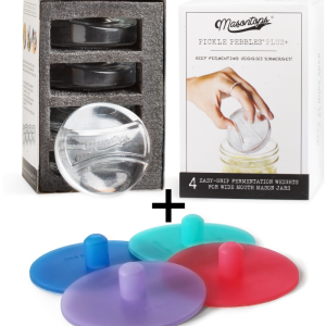 Masontops® Glass Weights & Airlocks Combo Set [WIDE MOUTH]